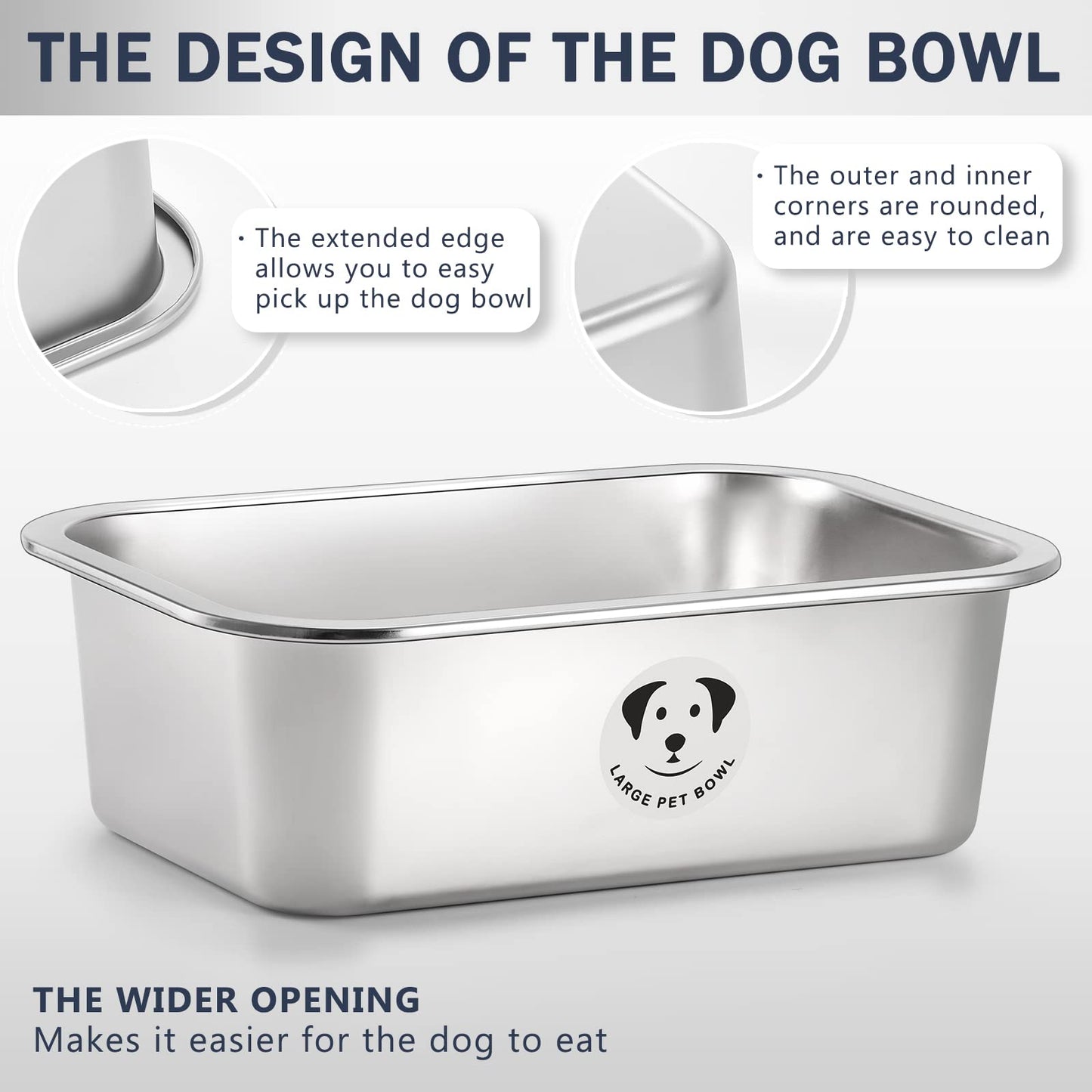 GIXSEGIE Stainless Steel Dog Bowls for Dogs