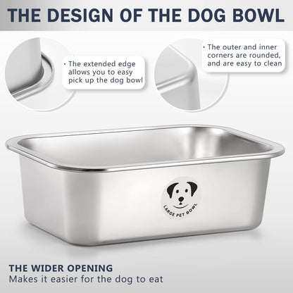 GIXSEGIE Stainless Steel Dog Bowls for Dogs