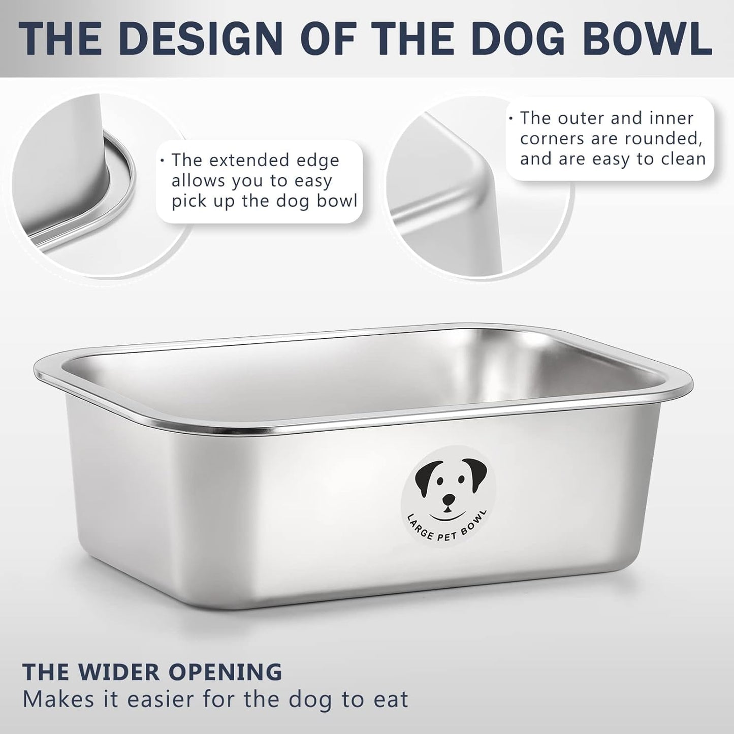 GIXSEGIE Stainless Steel Dog Bowls for Dogs