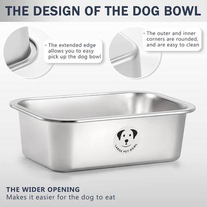 GIXSEGIE Stainless Steel Dog Bowls for Dogs