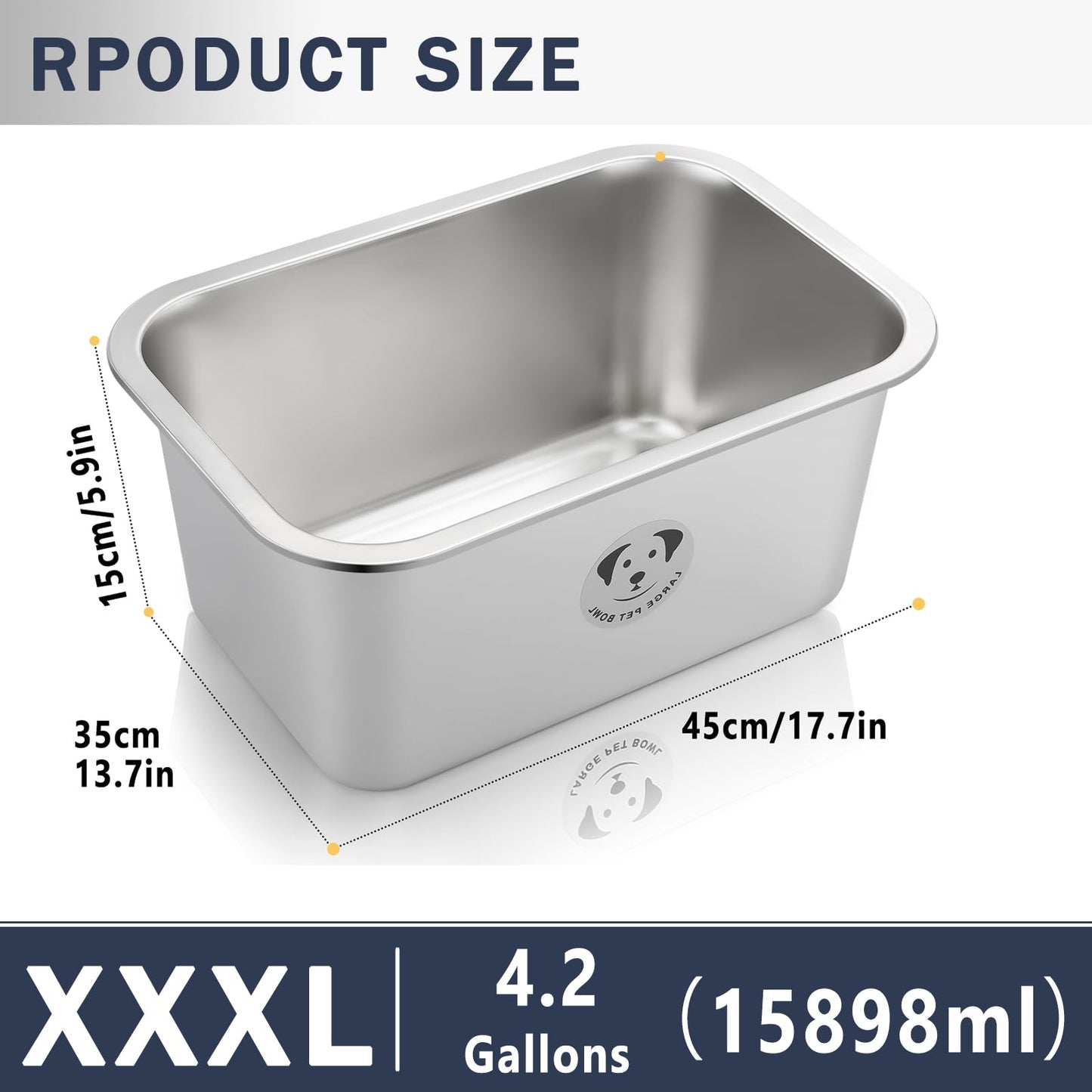 GIXSEGIE Stainless Steel Dog Bowls for Dogs