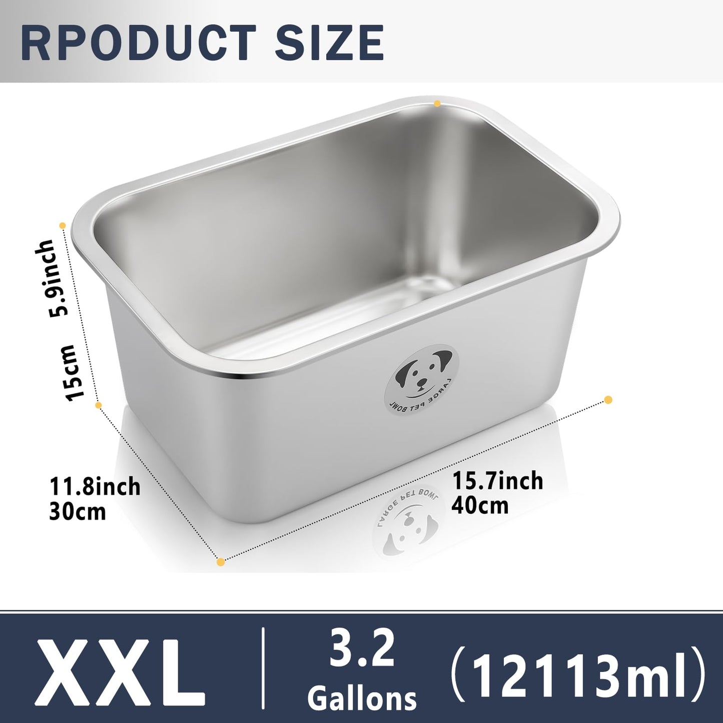 GIXSEGIE Stainless Steel Dog Bowls for Dogs