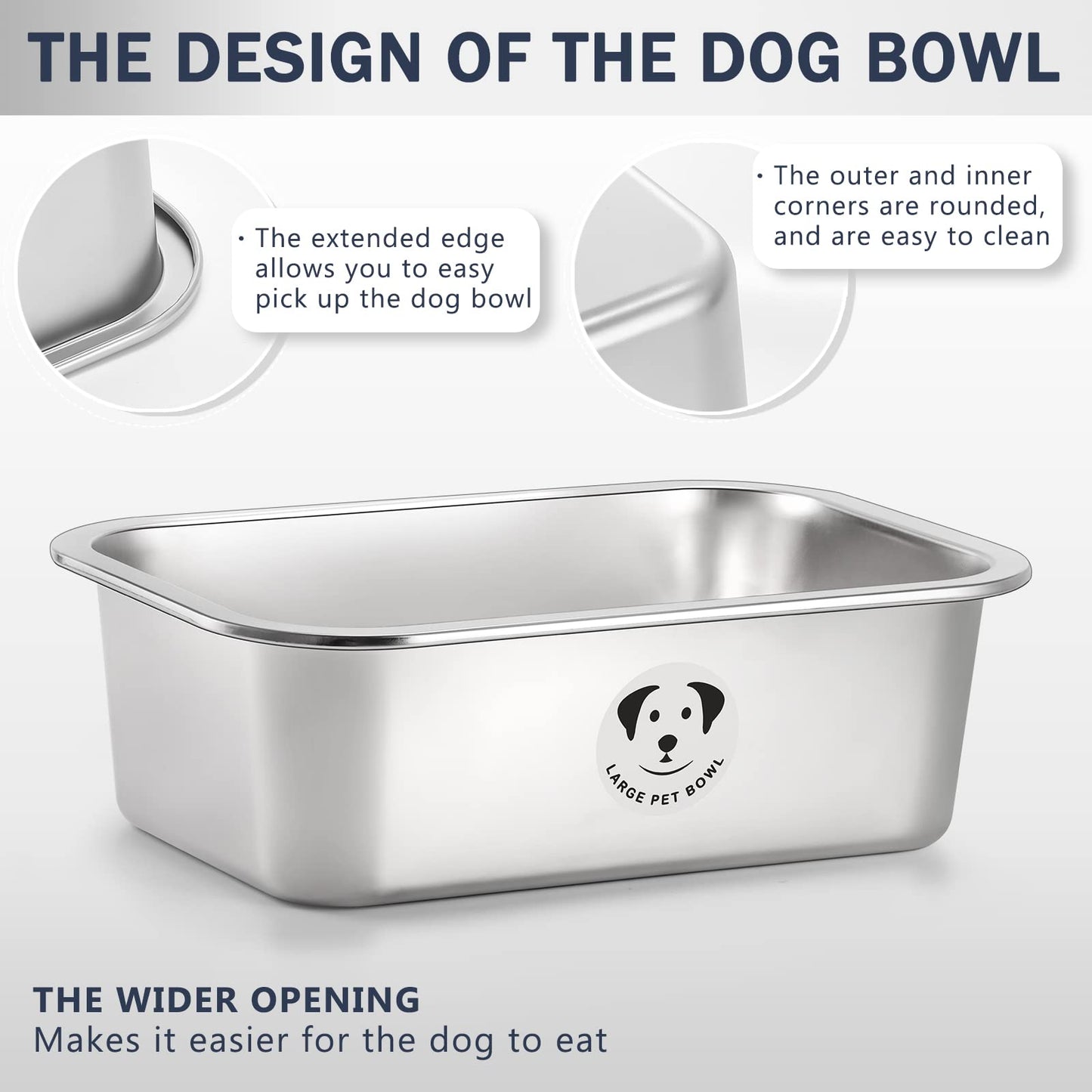 GIXSEGIE Stainless Steel Dog Bowls for Dogs