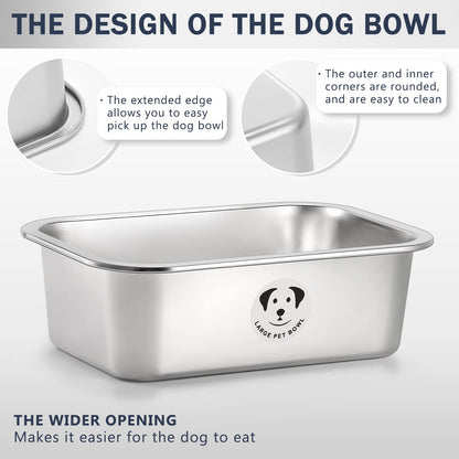 GIXSEGIE Stainless Steel Dog Bowls for Dogs