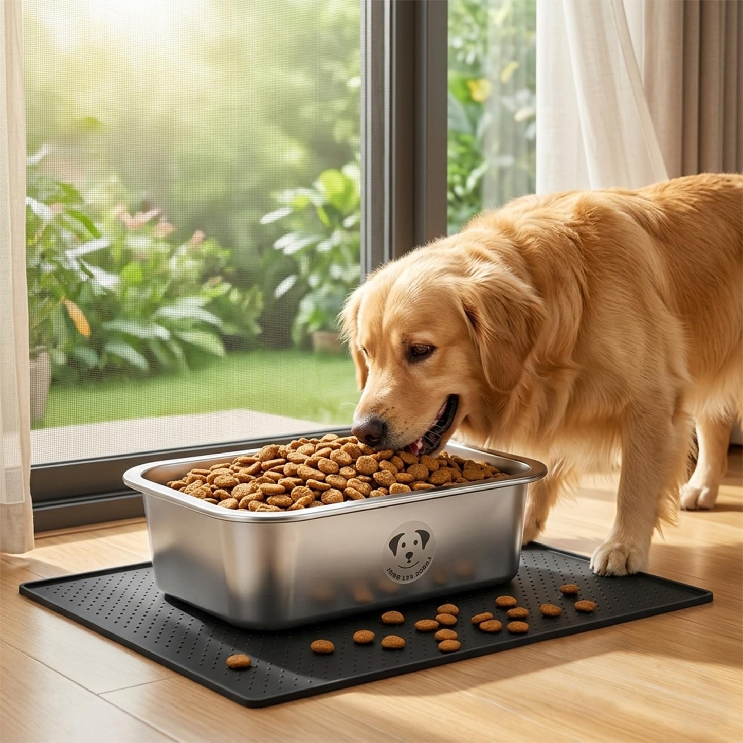 GIXSEGIE Stainless Steel Dog Bowls for Dogs
