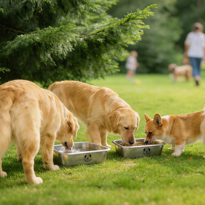 GIXSEGIE Stainless Steel Dog Bowls for Dogs