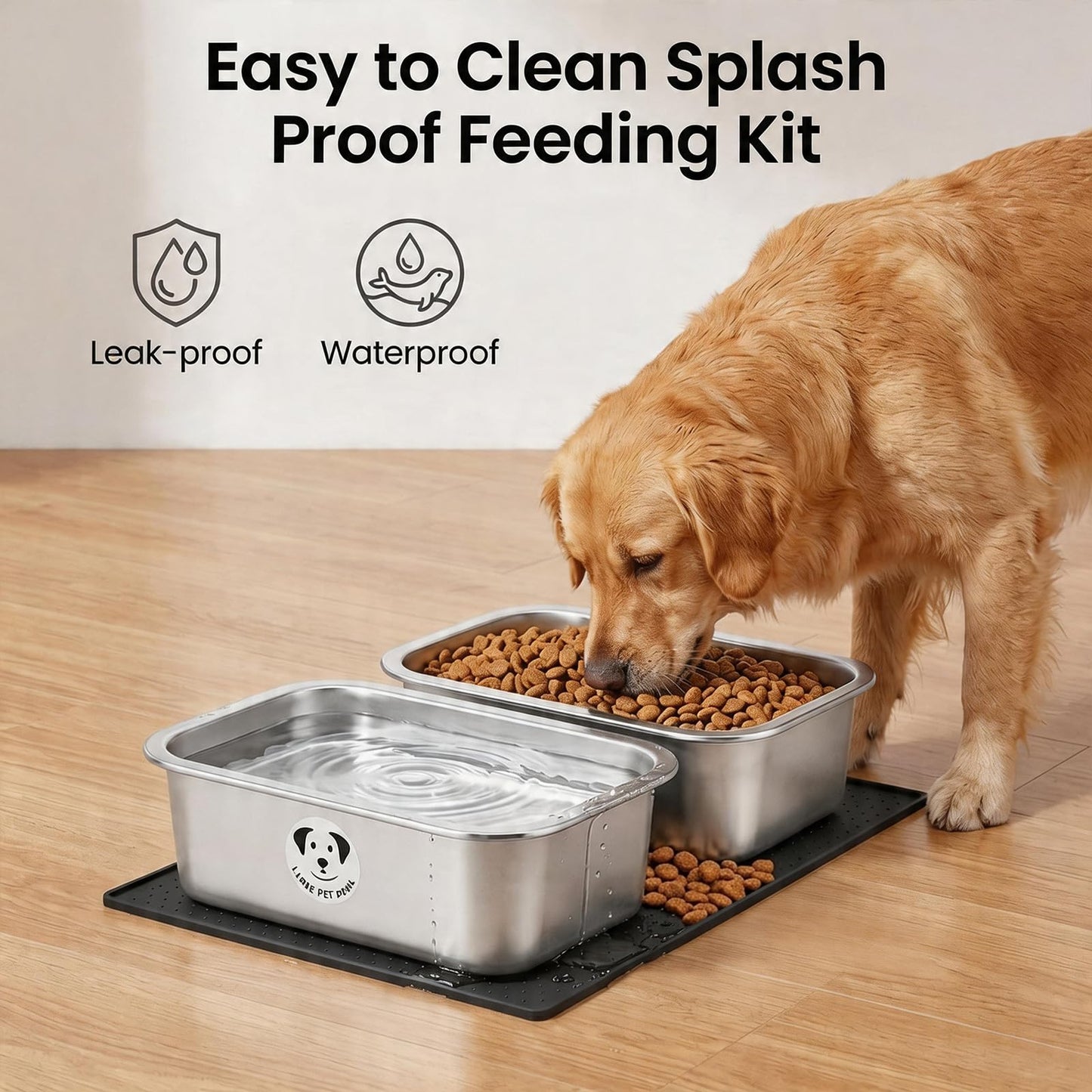 GIXSEGIE Stainless Steel Dog Bowls for Dogs
