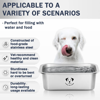 GIXSEGIE Stainless Steel Dog Bowls for Dogs