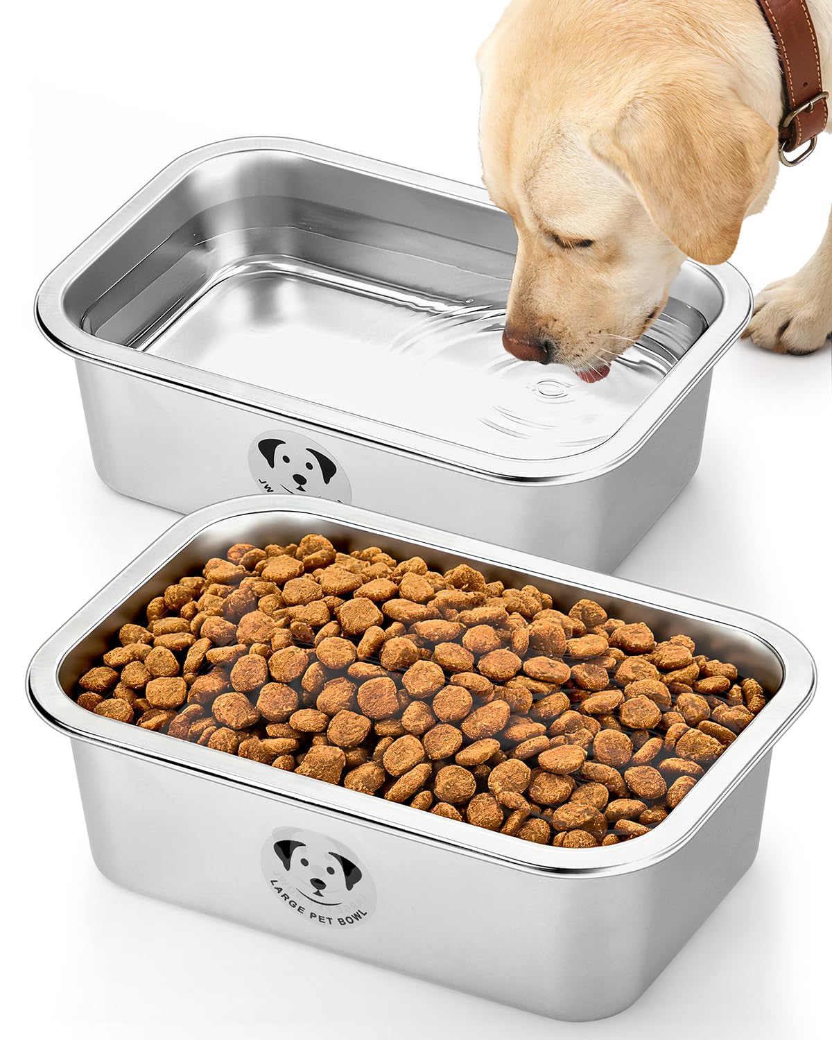 GIXSEGIE Stainless Steel Dog Bowls for Dogs