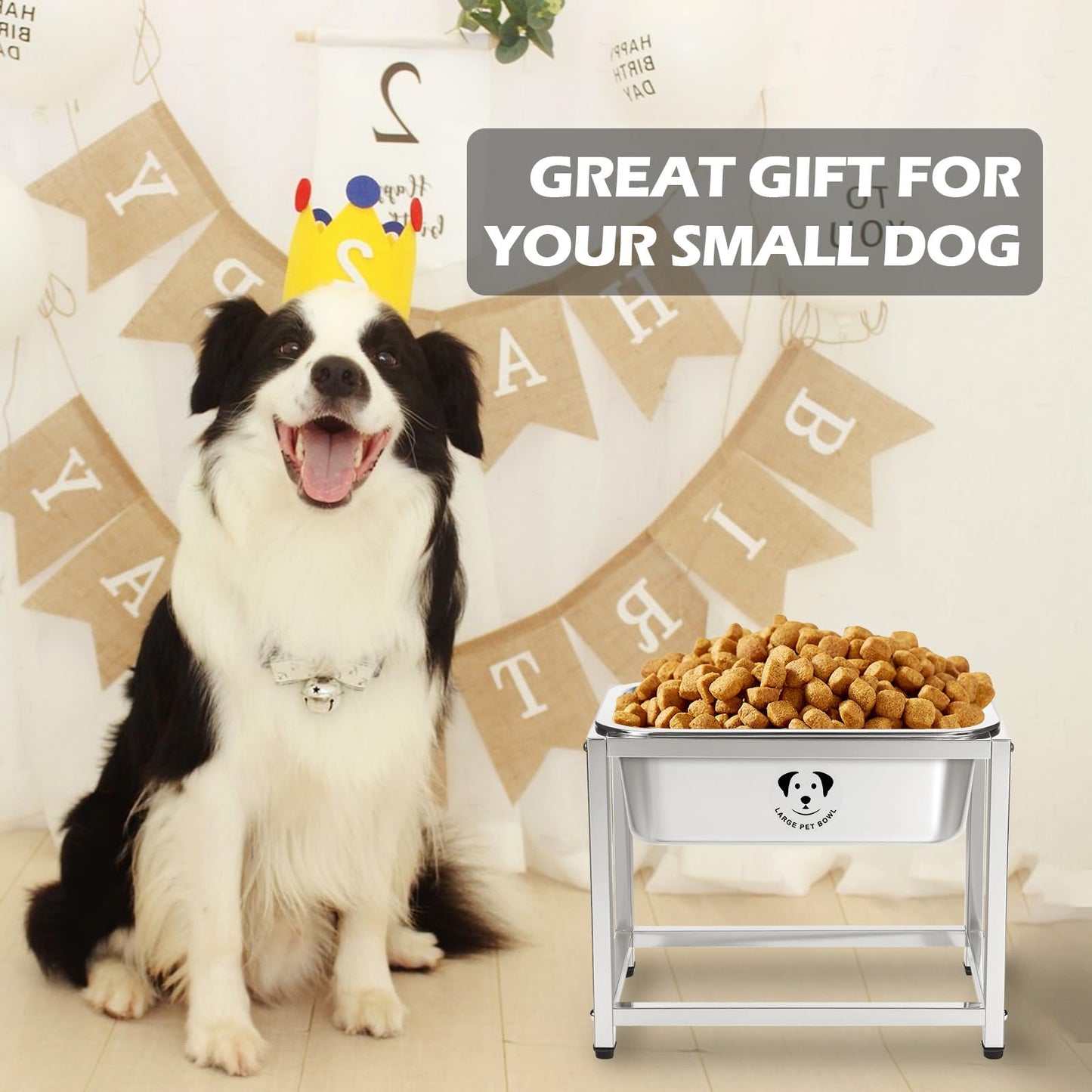 GIXSEGIE Stainless Steel Dog Bowls for Dogs
