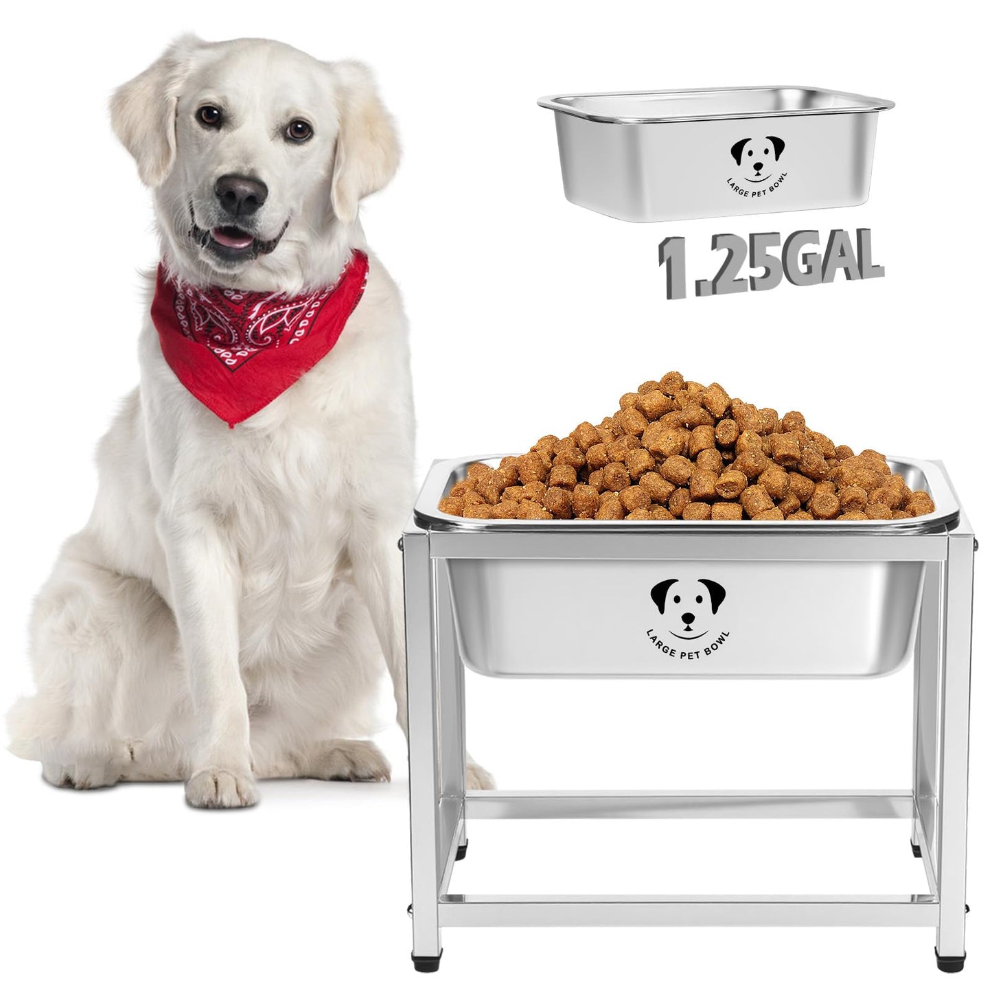 GIXSEGIE Stainless Steel Dog Bowls for Dogs
