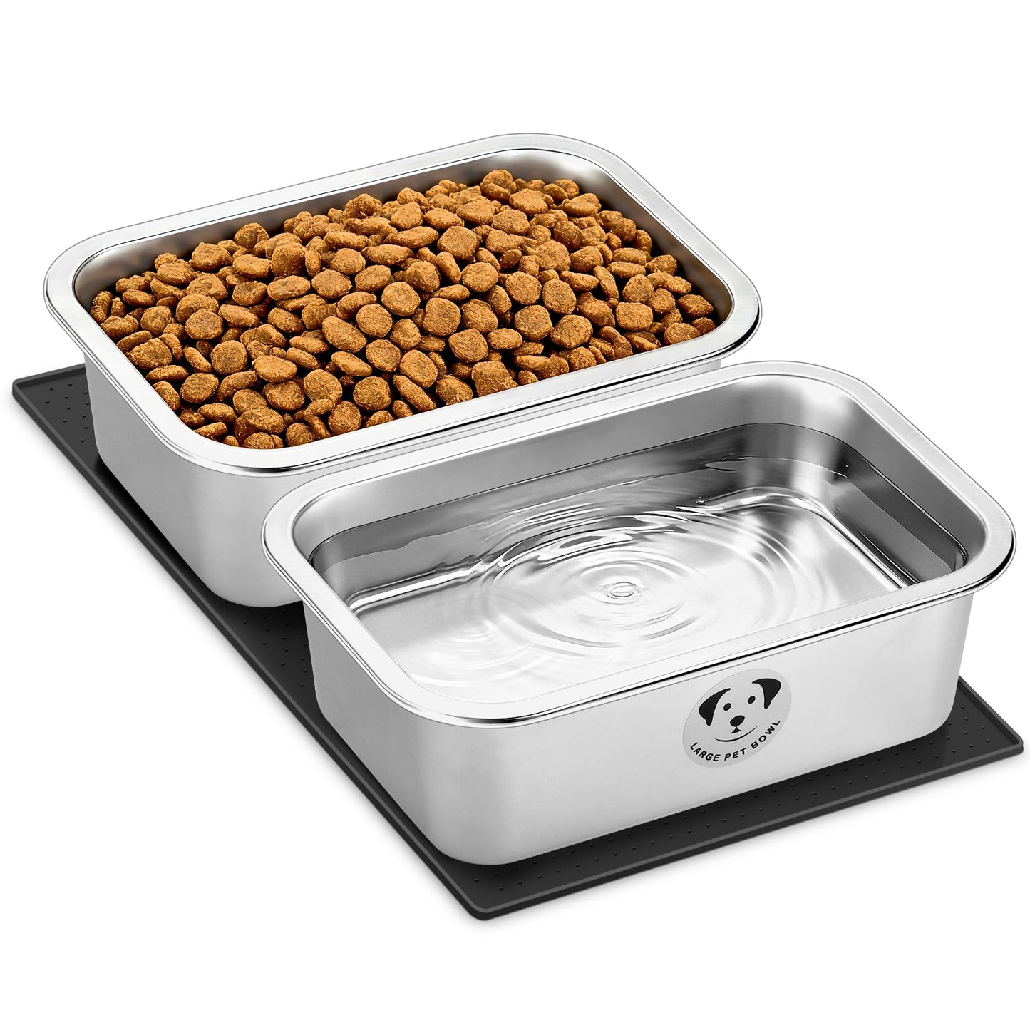GIXSEGIE Stainless Steel Dog Bowls for Dogs
