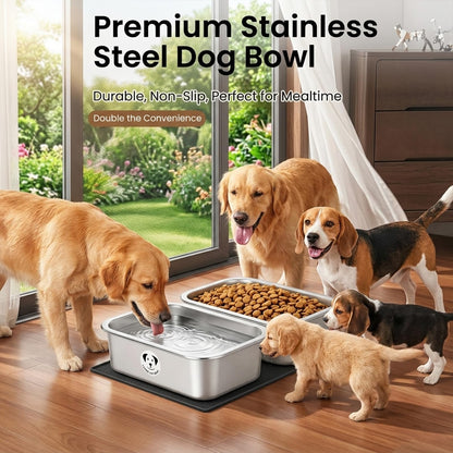 GIXSEGIE Stainless Steel Dog Bowls for Dogs